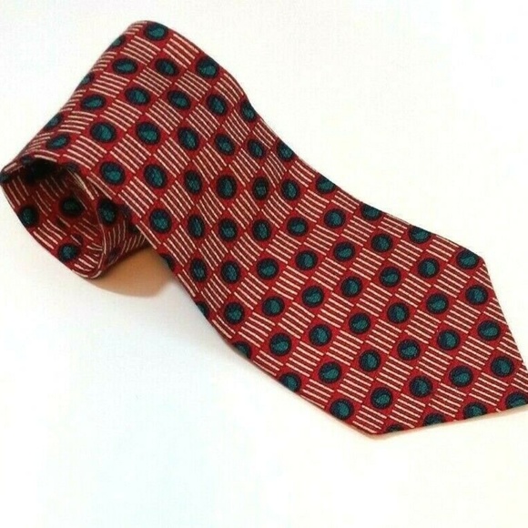 Villa Bugatti Other - Villa Bugatti Italian Silk Tie Made In USA Red